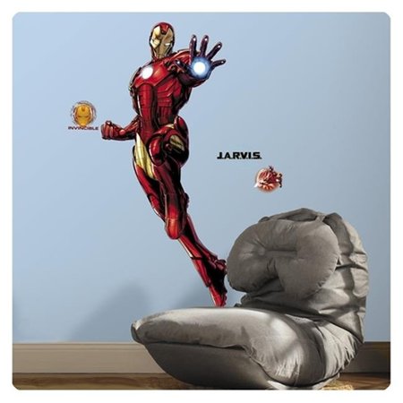 ROOMMATES Roommates RMK3172GM Iron Man Peel and Stick Giant Wall Decals with Glow RMK3172GM